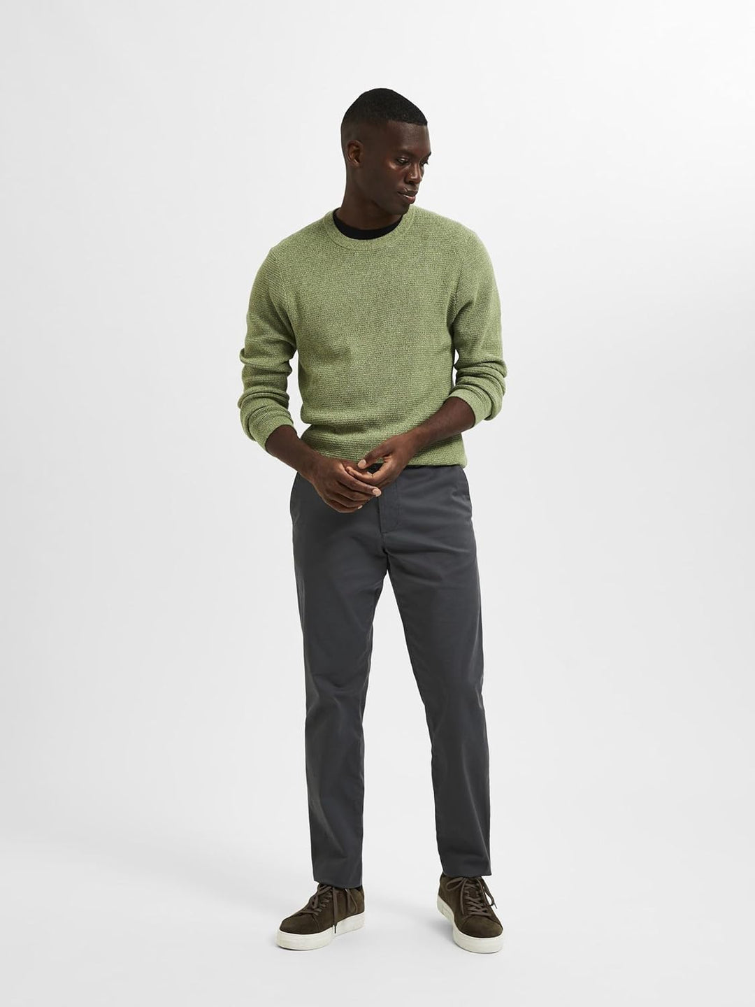 Selected Homme Male Chino 175 Slim fit Flex 29W / 32L Dark Shadow, 29W / 32L Dark Shadow