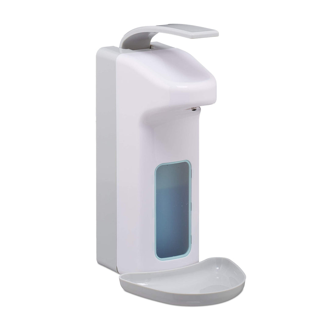 10 x Eurospender, 1000 ml, Tropfschale, Armhebel, Desinfektionsmittel, Seife, Wandbefestigung, Hygie