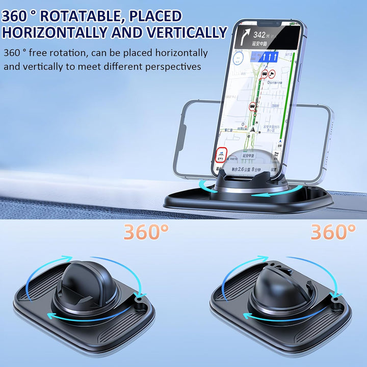 360° Drehbar Kfz-Handyhalterung, Universal Halterung Auto Silikon, Non-Slip Multifunktionales Telefo