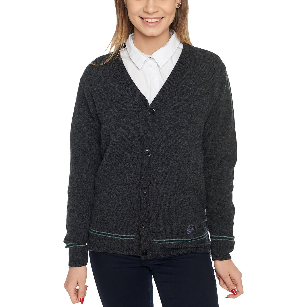Harry Potter Slytherin Cardigan Hogwarts Uniform Lammwolle Made in Schottland - XXS