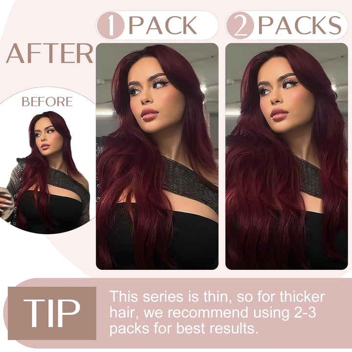 SEGO Clip in Extensions Haarverlängerungen Remy Echthaar 7A ein Teilig Haarteil 100% Human Haar Glat