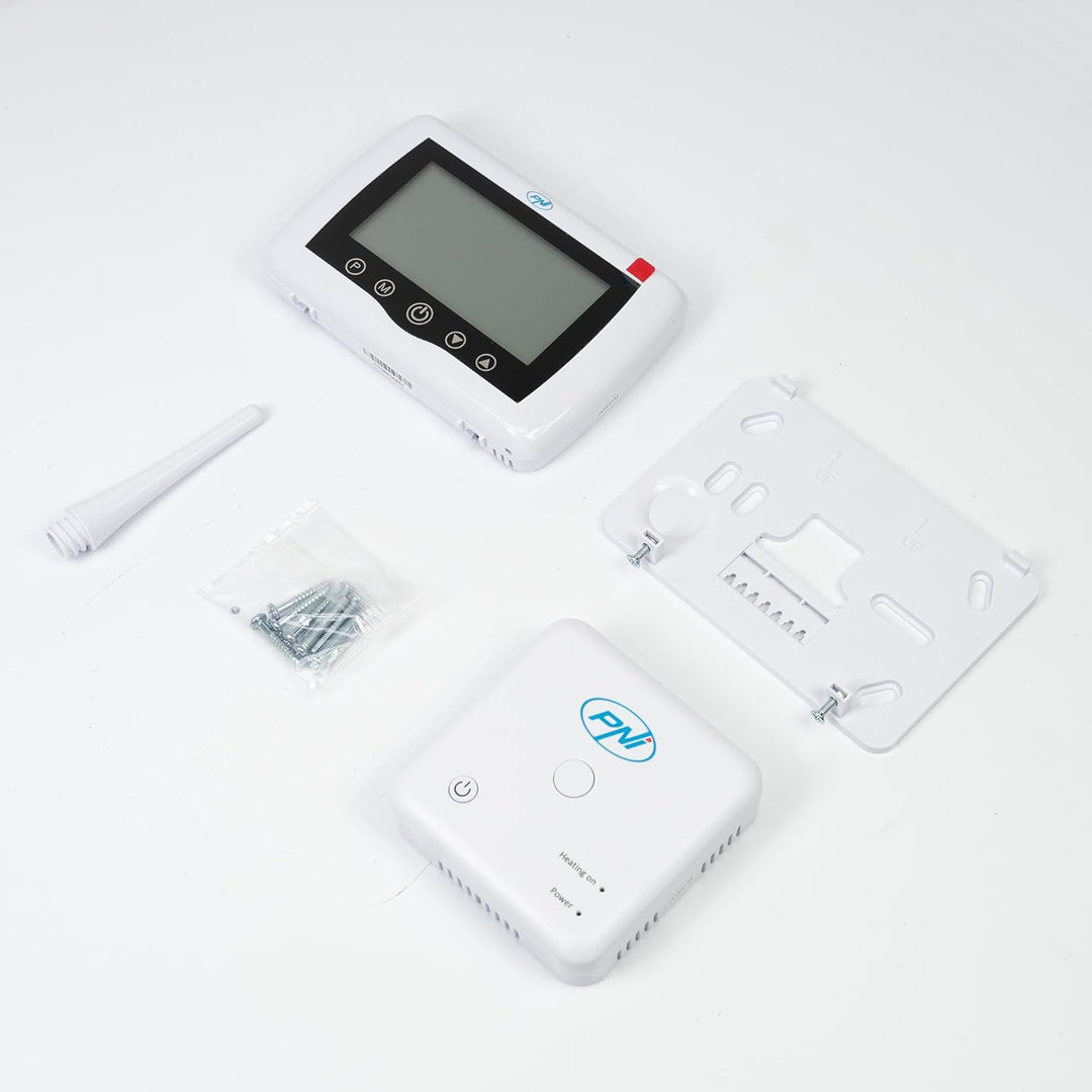 Smarter Thermostat PNI CT36 PRO kabellos, WLAN 2,4 GHz, TuyaSmart APP Internetsteuerung, Winter-Somm