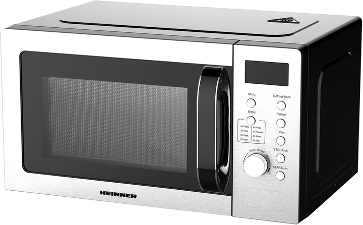 HMW‑D2060SS Mikrowelle, 20L, 700W • Digitales LED‑Display - 8 Automatikprogramme, Timer & Auftaufunk