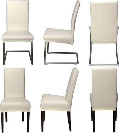 Staboos Stuhlhussen 4er Set - Hohe Elastizität - Stuhlbezug 4er Set - ÖKO TEX Zertifiziert (Creme) 4
