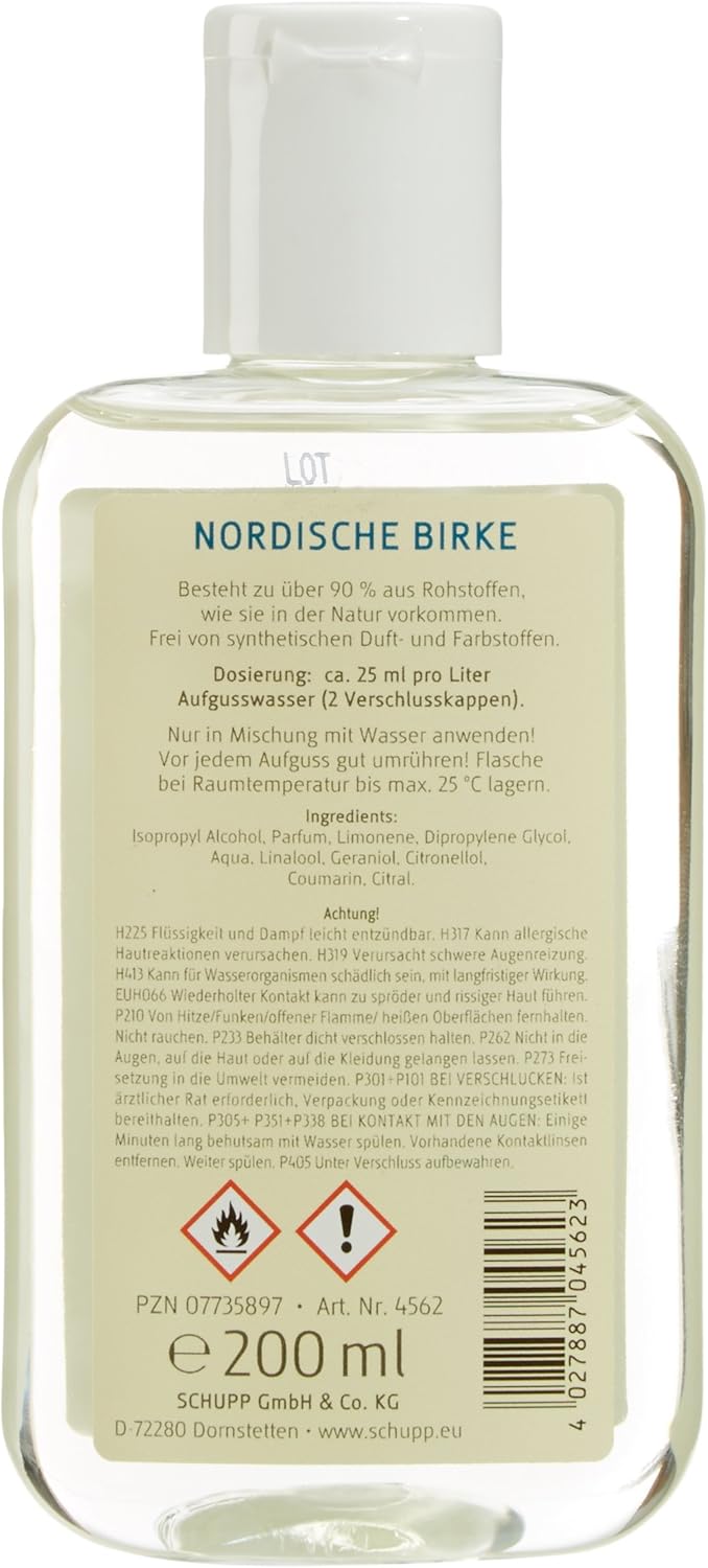 Schupp Sauna- und Dampfbad-Essenz Nordische Birke, 200ml