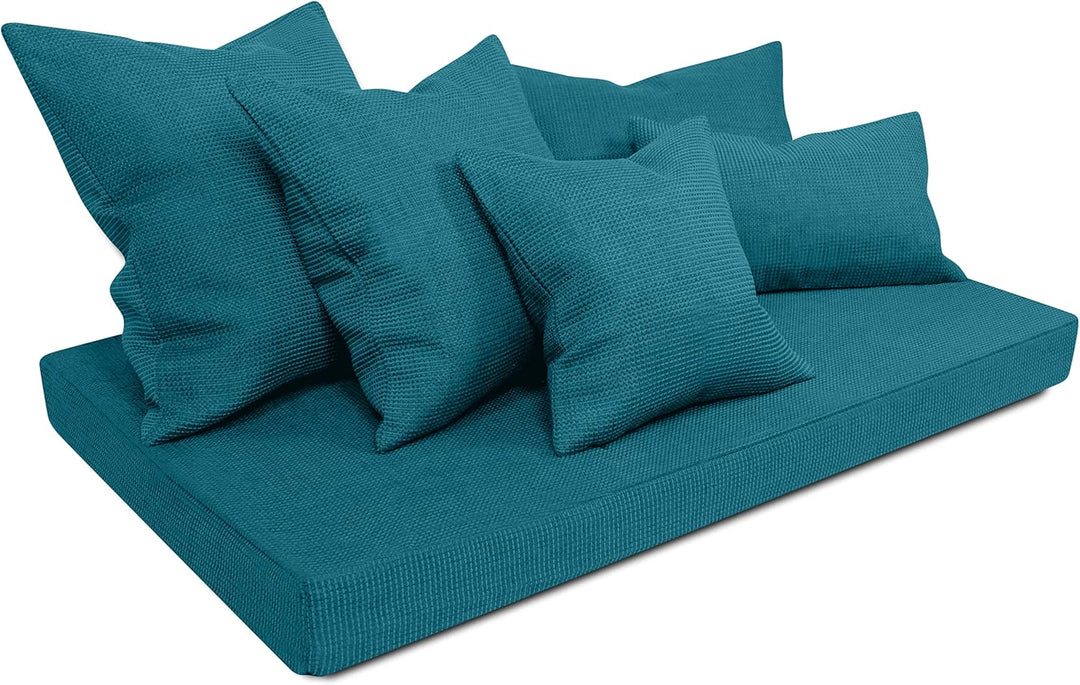 npluseins 2er Pack Kissenhüllen mit Struktur-Muster - Polsteroptik 617.767, 1 Pack (2 Stück) - Kisse