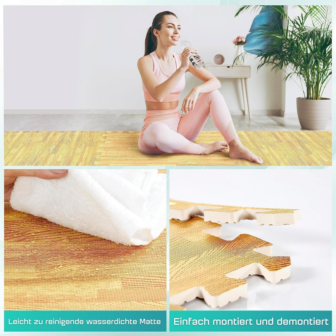 Yes4All 30x30 cm bis zu 3.3 m² Set 12/16/36 Eva Matten Schutzmatten Bodenschutz Bodenfliesen Sportma