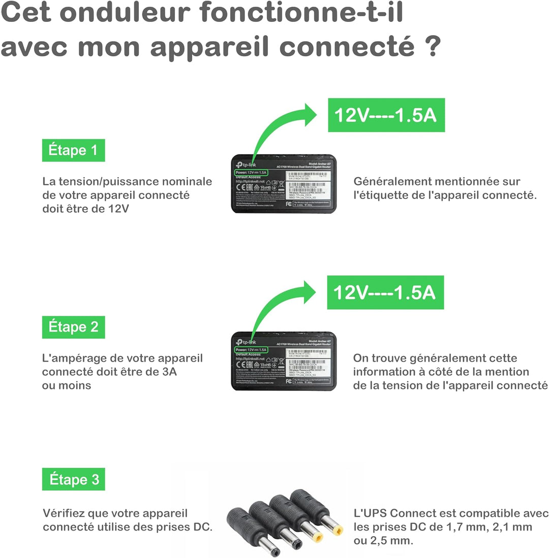 APC Back-UPS Connect CP12036LI Lithium-Ionen-Mini-USV, 12 V DC, 36 W, entwickelt für Router, Smart H