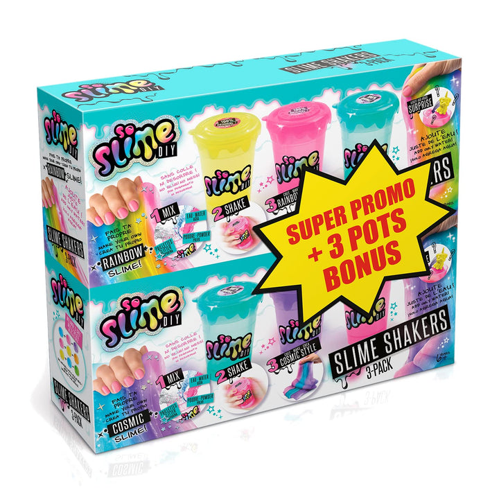 CANAL TOYS So Slime 3 Töpfe Plus 3 Bonusgläser, Mehrfarbig, Einheitsgrösse