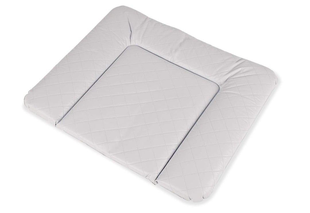 Pinolino Wickelauflage Komfort, Folie gesteppt, grau, 85 x 75 cm, für Babys und Kleinkinder, abwisch