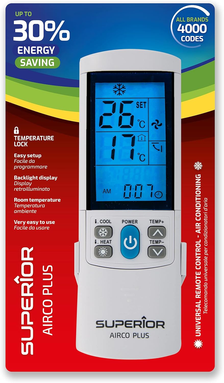 Thomson Universalfernbedienung für Klimaanlagen & Superior Electronics Superior Airco Plus Universal