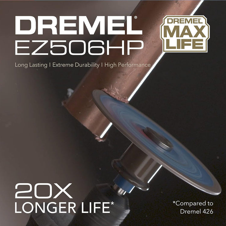 Dremel Max Life EZ506HP Hochleistungs-Metallschneidrad, 38,1 mm, Blau EZ Lock - Max Life Schneiden v