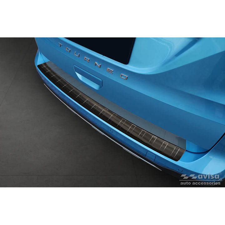 Avisa Schwarz Edelstahl Heckstossstangenschutz kompatibel mit Ford Tourneo Connect III 2022- 'Ribs'