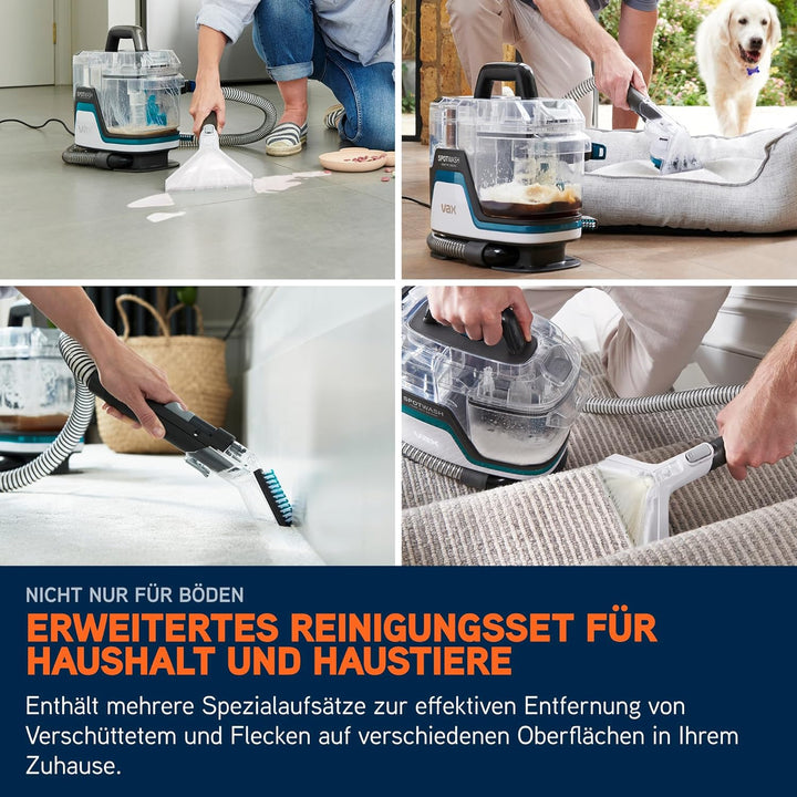 Vax SpotWash Home Duo Pet-Edition Fleckenreiniger Teppich-und Polsterreiniger Gerät mit SpinScrub-Te