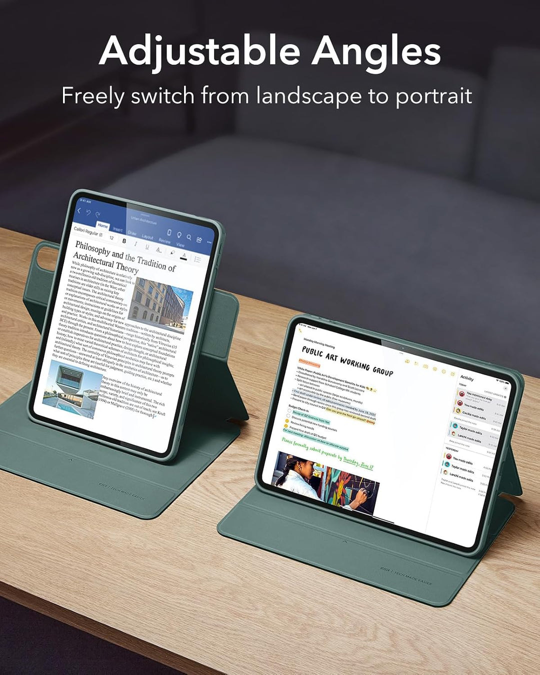 ESR für iPad Air 2022 Hülle, iPad Air 5 Hülle, iPad Air 4 Hülle 2020, 10,9 Zoll Case, abnehmbare mag