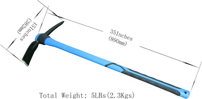 35Inches geschmiedete Heavy Duty Mattock Hacke, mächtige Mattock Pick 5LB