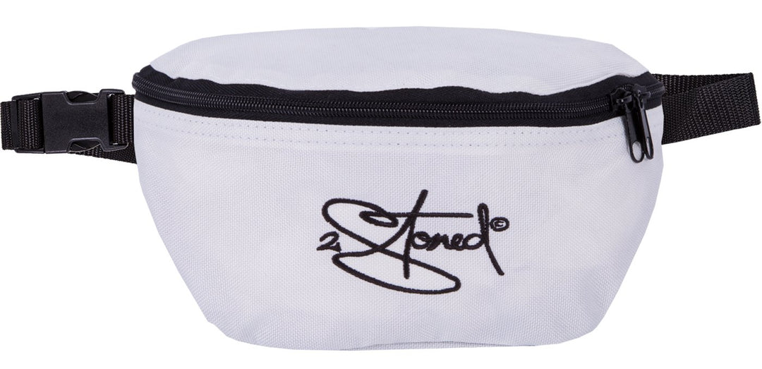 2stoned Hüfttasche Bauchtasche mit Stick Classic Logo in Weiss für Erwachsene und Kinder, Weiss
