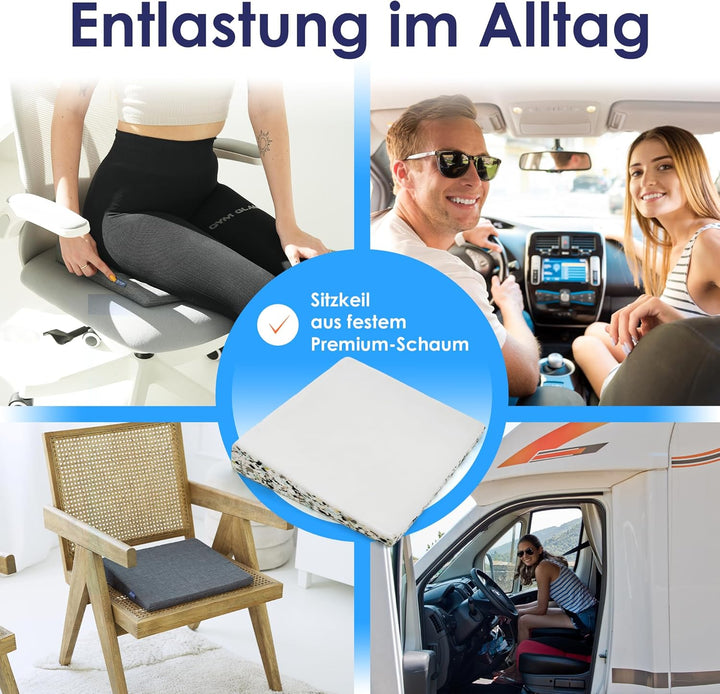 DYNMC you Keilkissen Stuhl Mittelhart H3 - Test SEHR GUT - mit Physiotherapeuten Entwickelt - Ergono