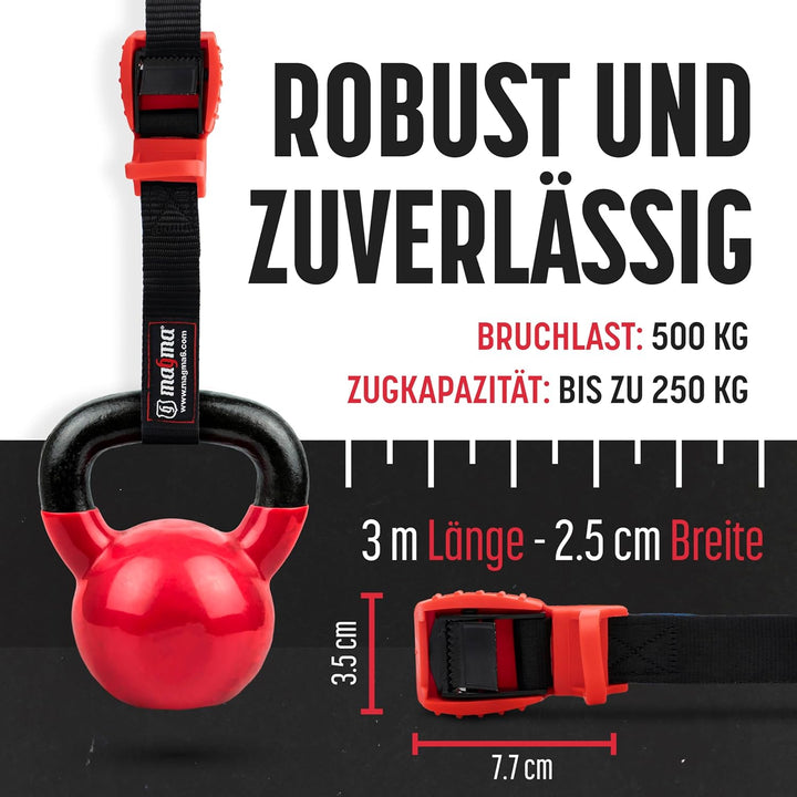 MAGMA Cambuckle Gurte | Lastgurt für Fahrrad, Gepäckträger, Surfbrett, Moto, Auto, Kajak und Träger