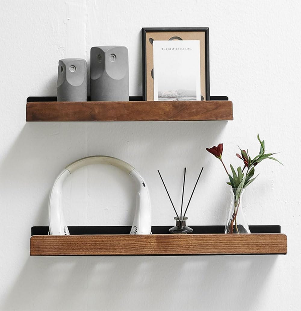 An der Wand montiert Schwimmend Metallregal Ledge,Schwarz Badezimmer Regal Wandhalterung Regal dekor