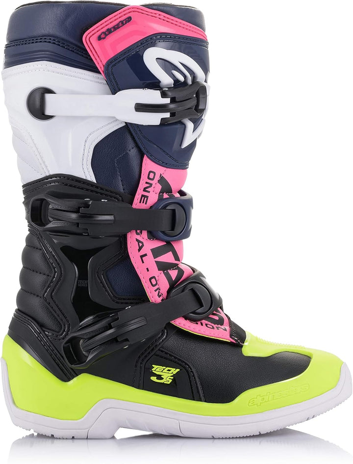 Alpinestars Motocross-Stiefel Tech 7 Schwarz/Rot/Grün 52 EU Schwarz, 52 EU Schwarz
