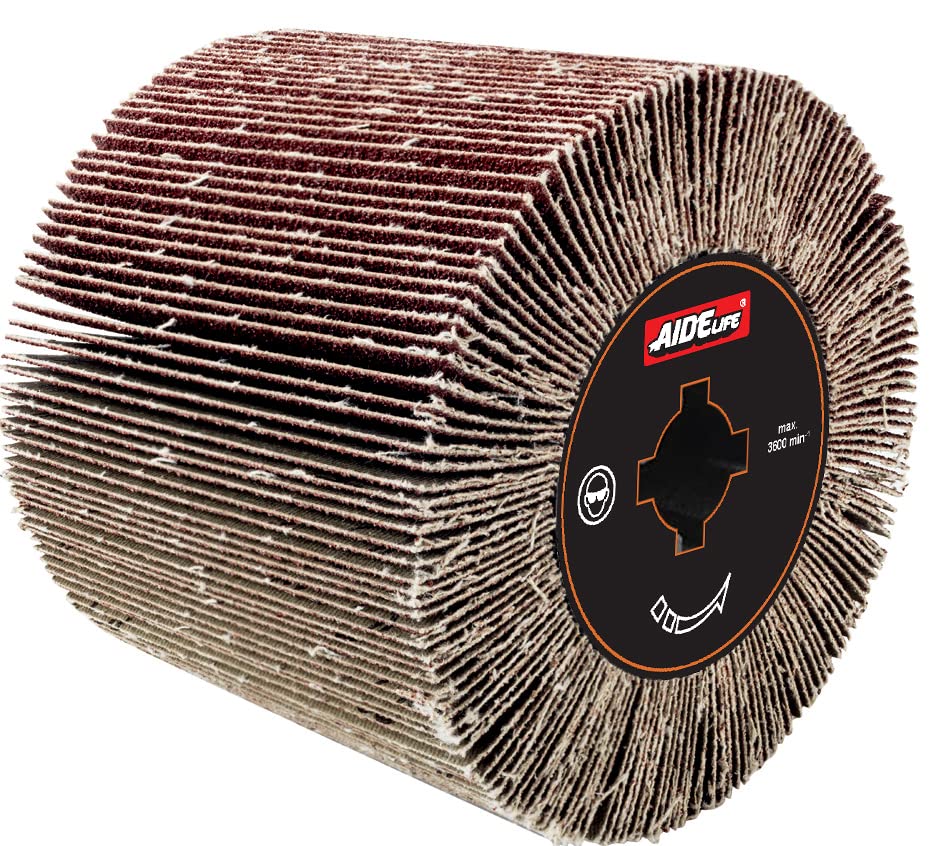 Aidelife Schleiflamellenbürste für Renovator für glatte Holzberflächen Ø120x100 Baumwolle_2, Baumwol
