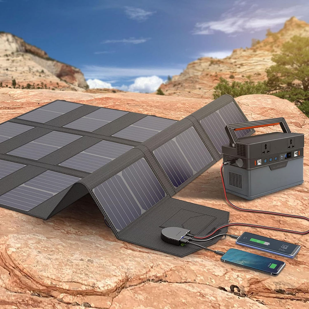 ALLPOWERS 100W Faltbares Solarpanel Tragbares Solarpanel Monokristalline Solarmodul Solarladegerät m