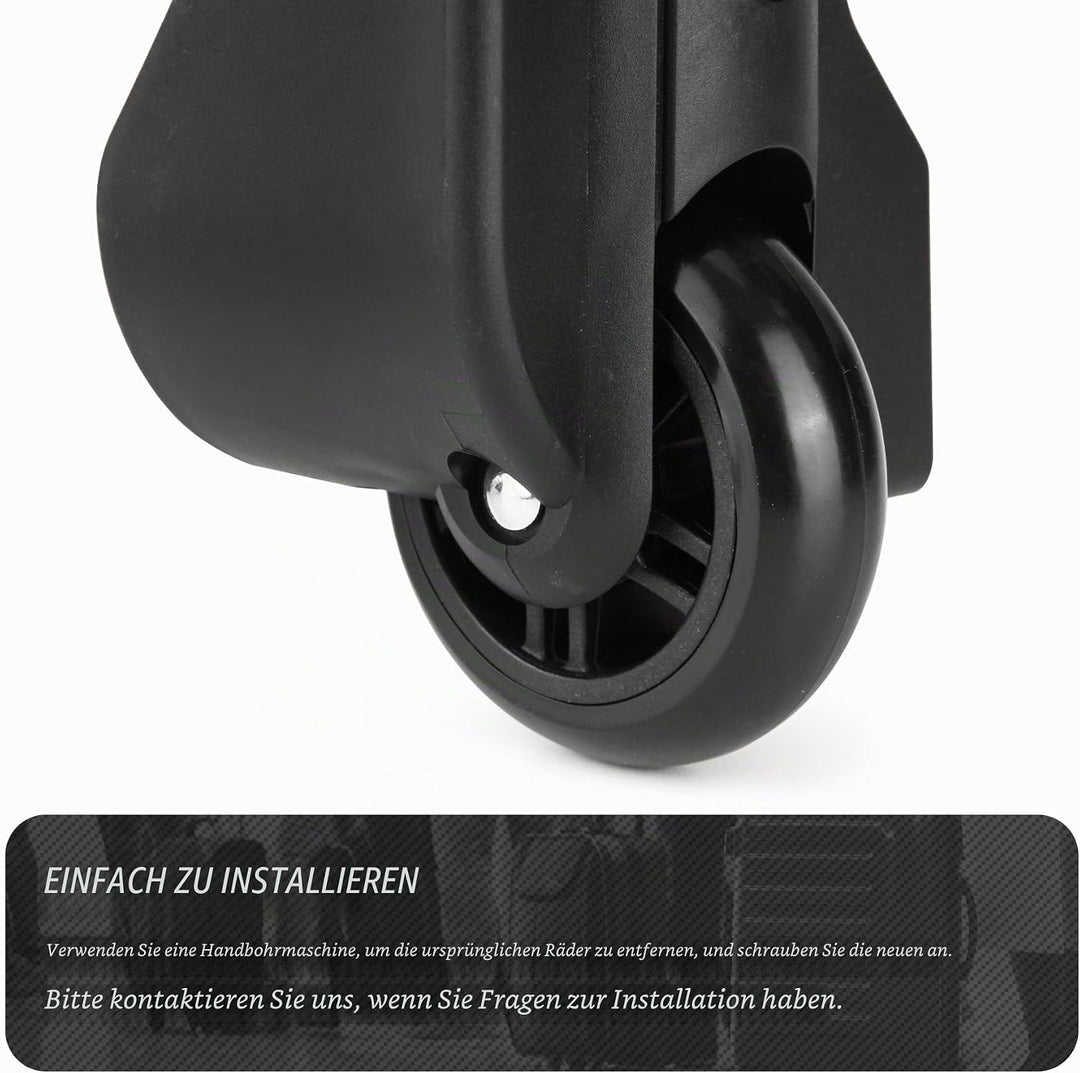 1 Pair Kofferrollen Gepäck Ersatzräder Gummi Koffer Ersatzräder Ersatzrollen(VD047), VD047