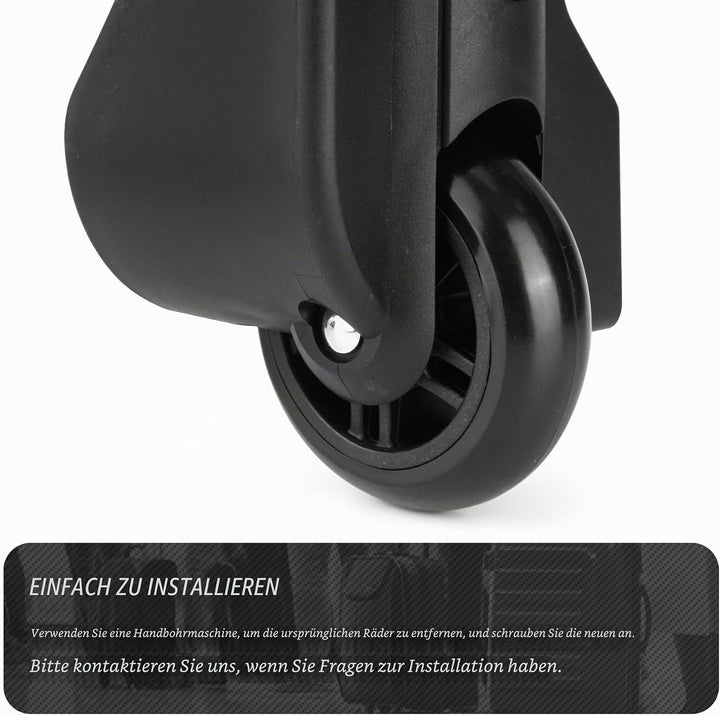 1 Pair Kofferrollen Gepäck Ersatzräder Gummi Koffer Ersatzräder Ersatzrollen(VD047), VD047
