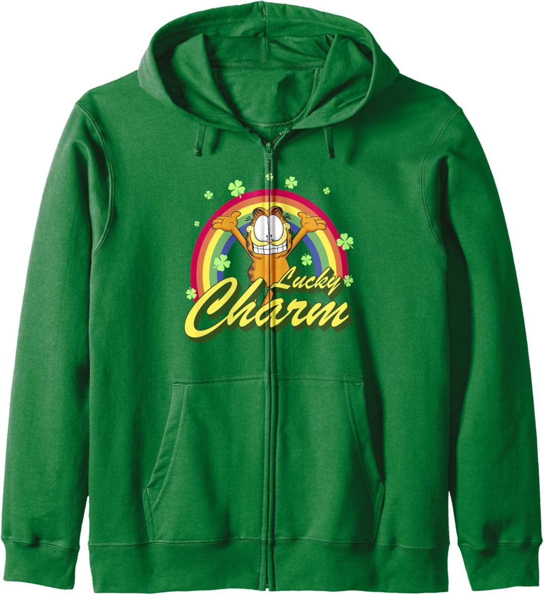 Garfield St. Patrick's Tag Garfield Lucky Charm Rainbow Kapuzenjacke
