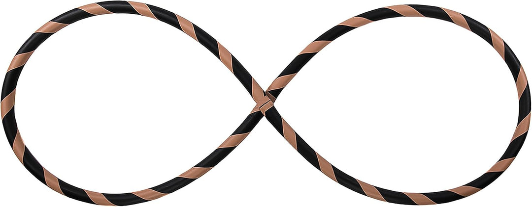 Faltbarer Anfänger Hula Hoop Reifen, Ø90/95/100/105cm Ø95cm Braun, Ø95cm Braun