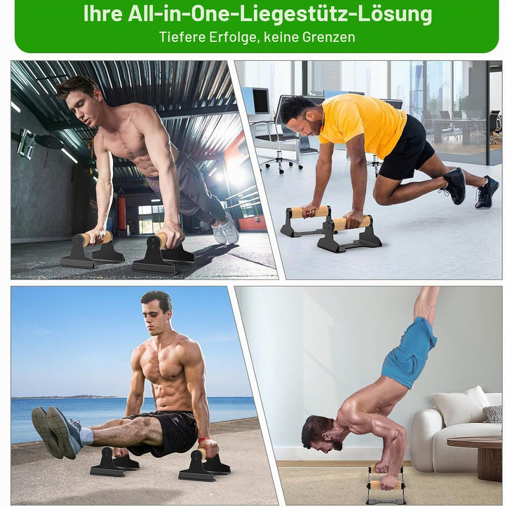 SELEWAERE Calisthenics Equipment Liegestützgriffe - Rutschfest Parallettes Handstand Griffe Robuste