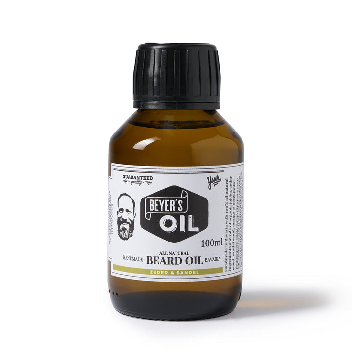 Beyer’s Oil Bartöl Zeder & Sandel XXL 100ml - 100% natürliche Bartpflege - Macht den Bart weich und