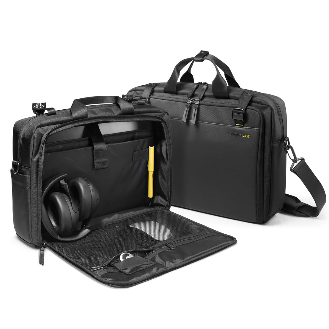 Spigen Life Klasden Aktentasche für Laptop bis zu 16" Umhängetasche für Herren Kompatibel mit MacBoo