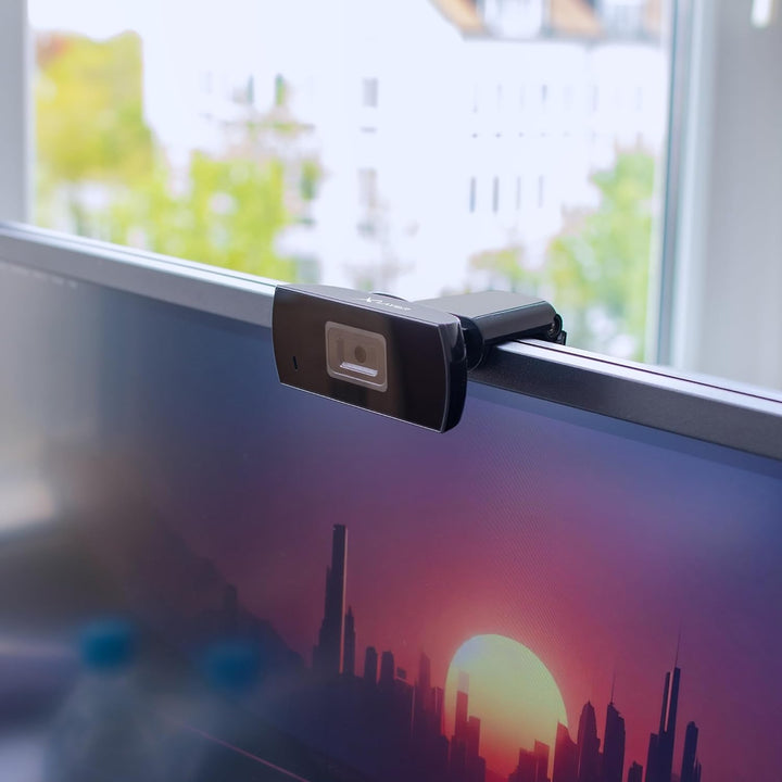 Xlayer Webcam 1080p I Full HD - Webcam mit Mikrofon I Plug & Play I Sichtfeld mit 70° I USB-Anschlus