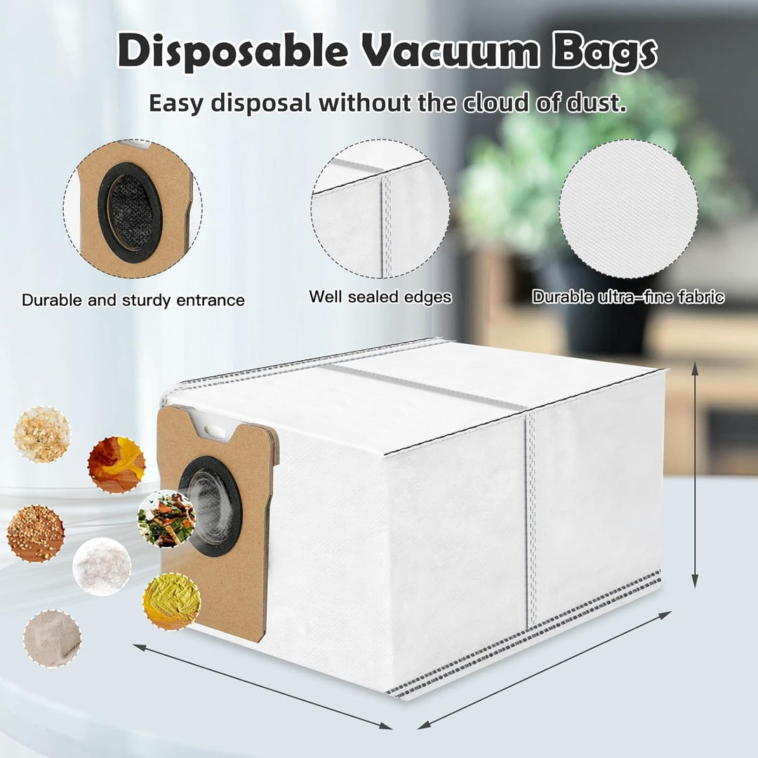 VIEWALL C20 Zubehör für Eufy Omni C20 Staubsauger,1 Hauptbürste, 4 Wischtücher,4 Seitenbürsten,4 HEP