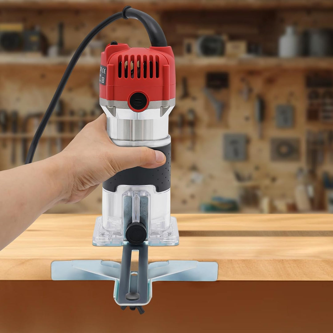 800W Elektrische OberfräSe EinhandfräSe Trimmer Holz HandfräSe FräSmaschine MultifunktionsfräSe Rout
