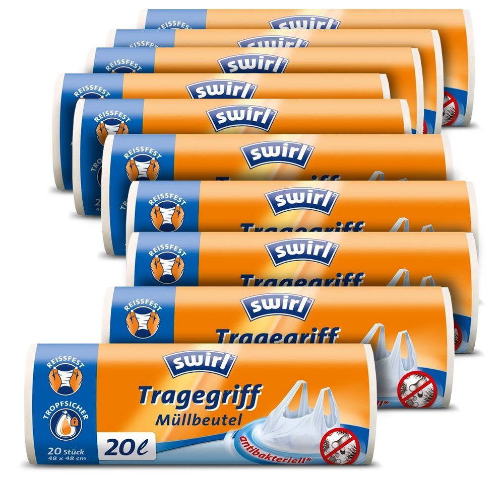 10er SET Swirl® Tragegriffmüllbeutel 20 Liter