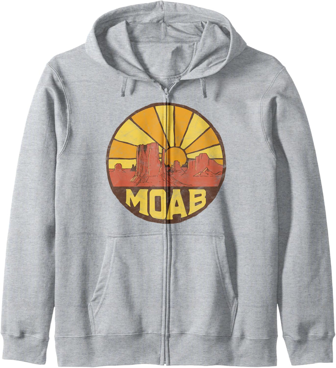 Retro Moab, Utah - Vintage Desert Sunset 80s Graphic Kapuzenjacke