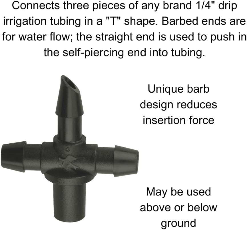 Rain Bird BC25/10PS Tropfbewässerung Universal 1/10,2 cm Stacheldraht Kupplung Fitting, Tee 10-Pack,