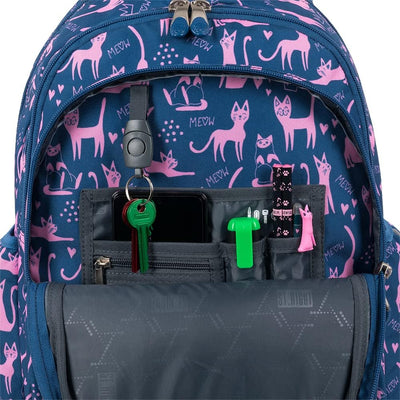 ST.Right LAZY CATS Rucksack Trolley Grundschule Medium Mädchen Damen Gross, blau, 48x34x20cm