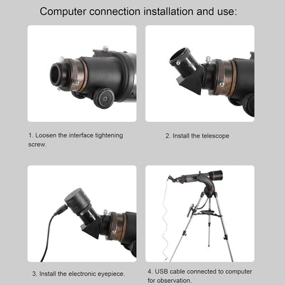 Zunate Teleskop-Okular, Elektronisches Digitales Okular der Teleskopkamera CMOS für Computer-Handy-T