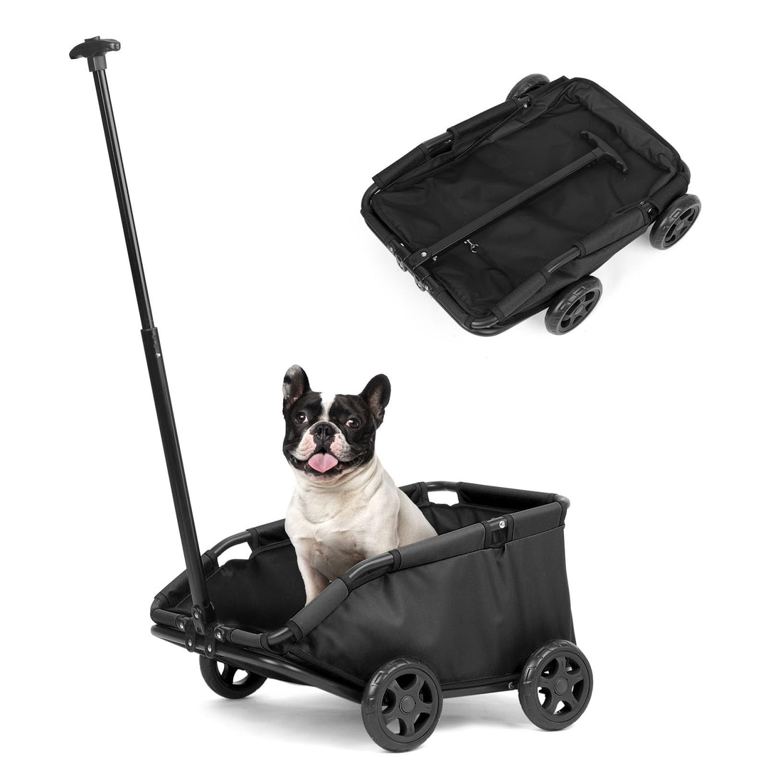 Mini-Hundewagen für Mini-Haustiere, faltbarer multifunktionaler Einkaufswagen mit ausziehbarem Ziehg