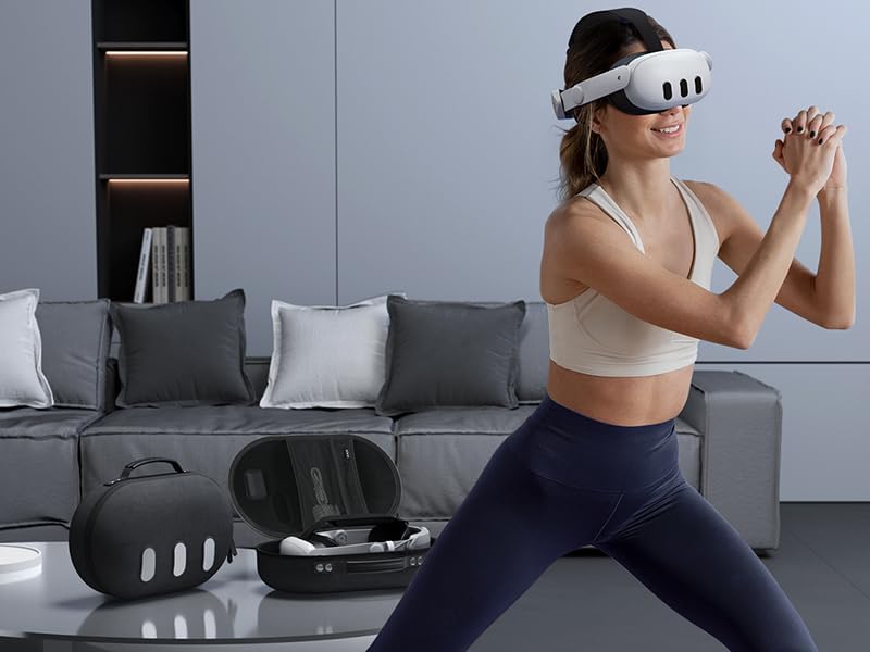 Aubika für Mate Quest 3 Tasche, Harte Case für Oculus Quest 3 Zubehör, Kompatibel mit Quest 2/Pico 4