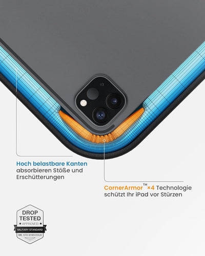 tomtoc 360° Tablet Tasche für 11 Zoll iPad Pro M4 OLED 2024, 11 Zoll iPad Air M2 2024, 11 Zoll iPad