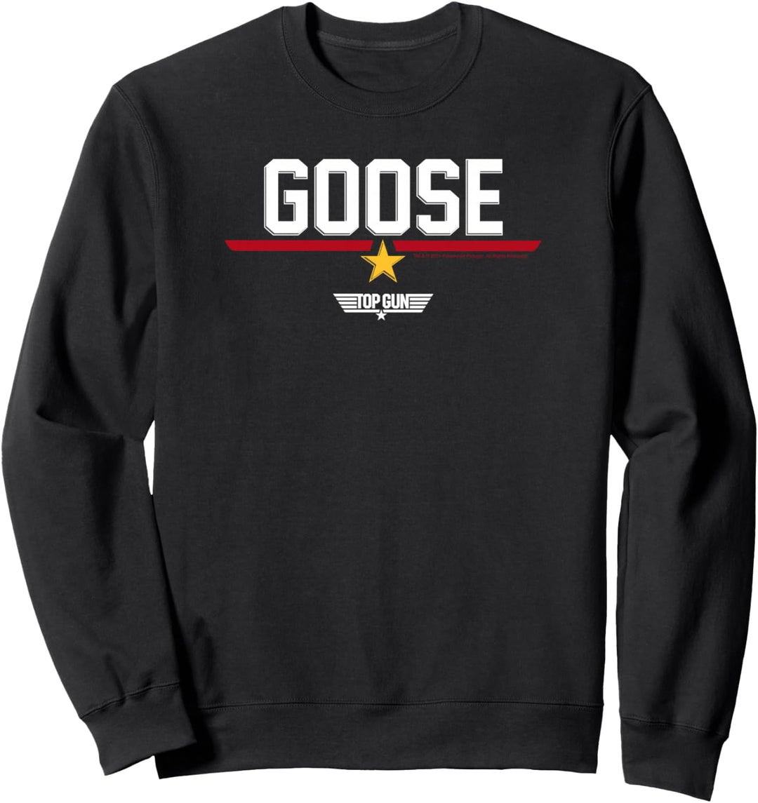 Top Gun Goose Line Text Logo Sweatshirt