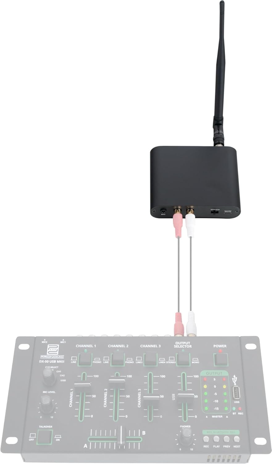 Beatfoxx SDT-40 Silent Disco V2 Sender - UHF Stereo-Transmitter - 3 Kanäle - Über 150 m Reichweite -