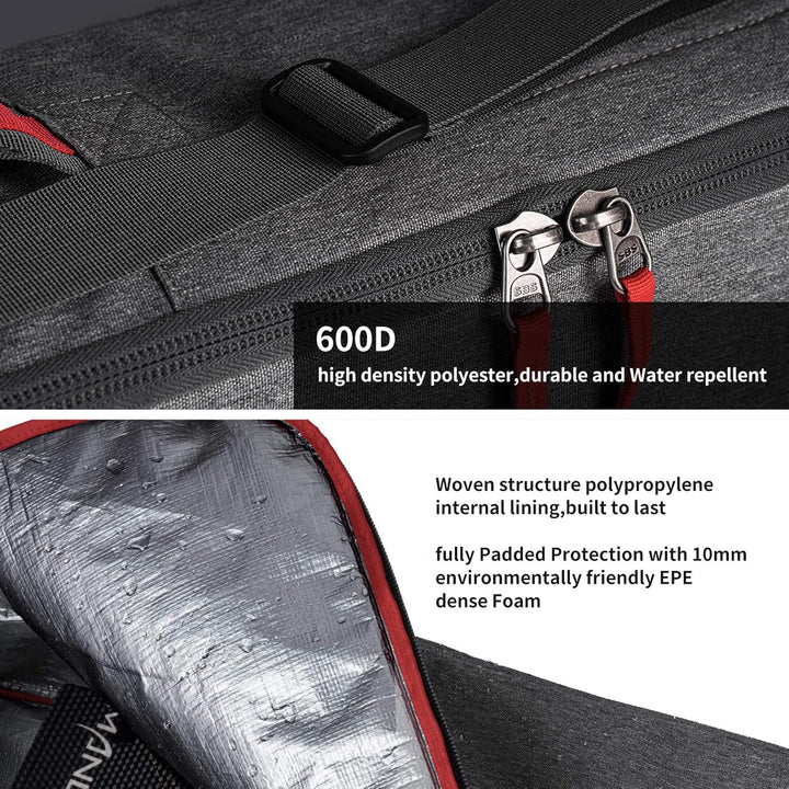 Unigear Skitasche Doppelt gepolstert, Snowboardtasche, Langlauf-Ski-Tasche für 1 – 2 Paar Ski 165/17