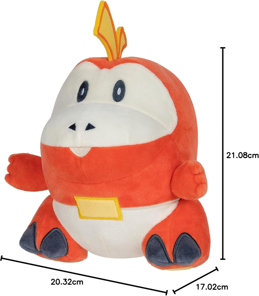 Pokémon PKW3729-20cm Plüsch - Krokel, offizielles Plüsch, Krokel