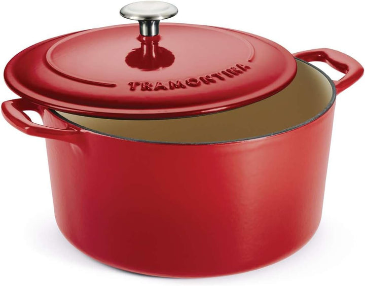 Tramontina Bestow Bräter Gusseisen 6,2L Ø 28 cm, Emailliert, Induktion, Backofengeeignet bis 230°C,